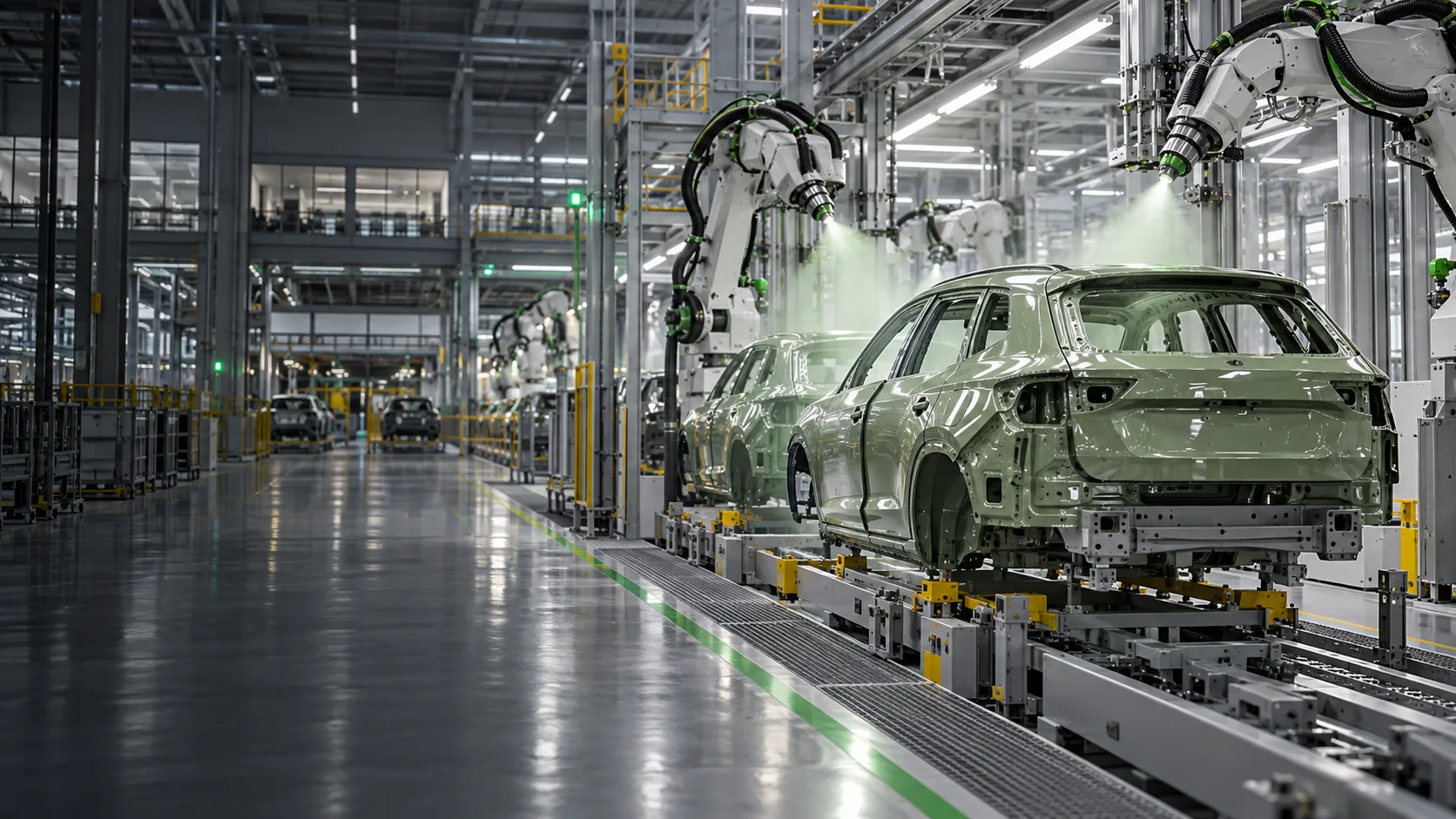Large scale industrial finishing line